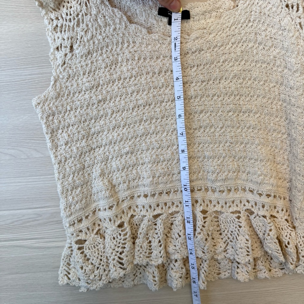 Rails Cream Crochet Ruffle Tank Top - Picture 6 of 9